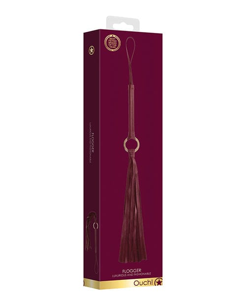 Shots America Shots Ouch Halo Flogger Burgundy Kink &amp; BDSM