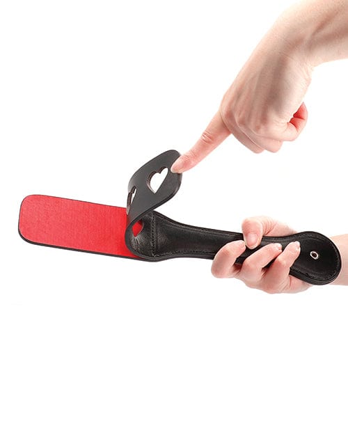 Shots America Shots Ouch Hearts Paddle - Black Kink &amp; BDSM