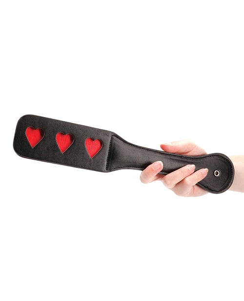 Shots America Shots Ouch Hearts Paddle - Black Kink &amp; BDSM