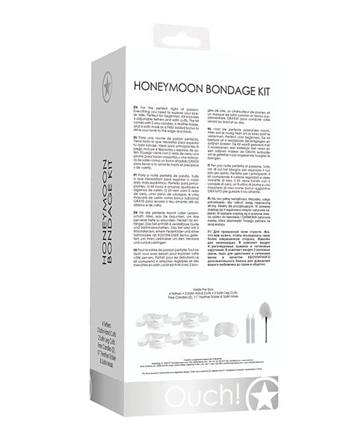 Shots America Shots Ouch Honeymoon Bondage Kit - White Kink &amp; BDSM