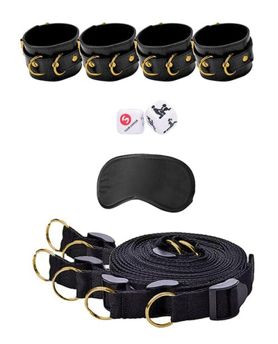 Shots America Shots Ouch Limited Edition Bed Bindings Restraint System - Black Kink & BDSM