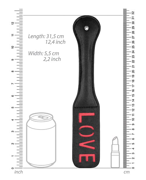 Shots America Shots Ouch Love Paddle - Black Kink &amp; BDSM
