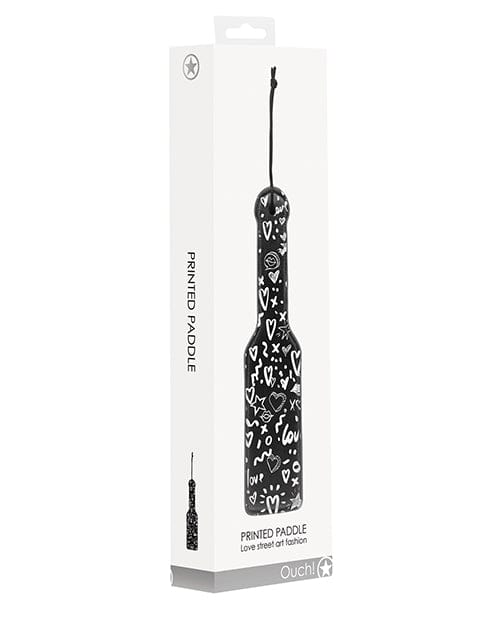Shots America Shots Ouch Love Street Art Fashion Printed Paddle - Black Kink &amp; BDSM