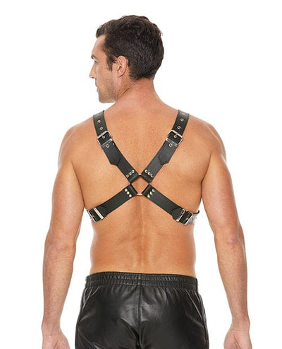 Shots America Shots Ouch Men's Large Buckle Harness - Black Kink & BDSM