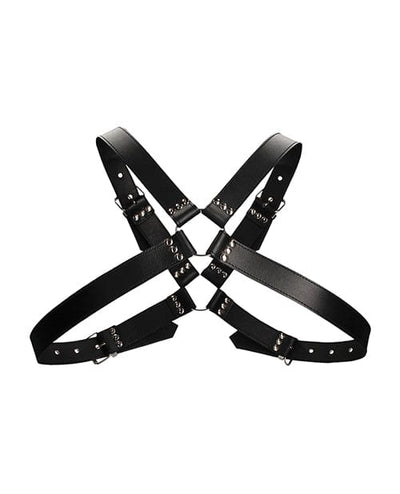 Shots America Shots Ouch Men's Large Buckle Harness - Black Kink & BDSM