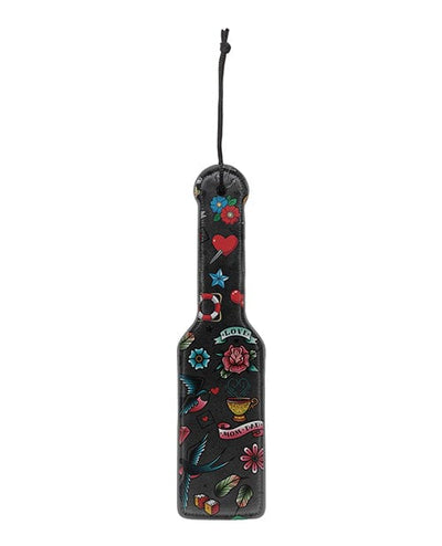 Shots America Shots Ouch Old School Tattoo Style Printed Paddle - Black Kink & BDSM