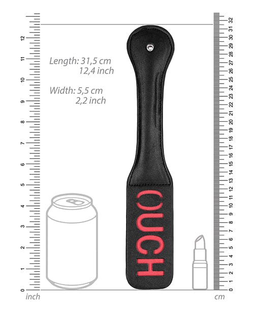 Shots America Shots Ouch Ouch Paddle - Black Kink &amp; BDSM