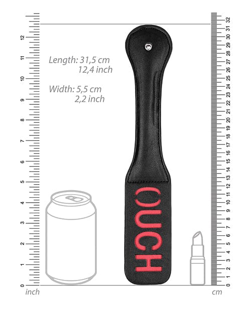 Shots America Shots Ouch Ouch Paddle - Black Kink & BDSM