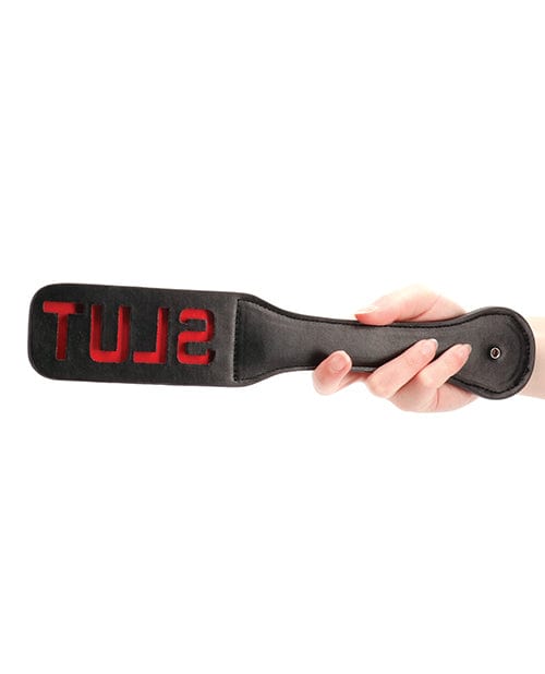 Shots America Shots Ouch Slut Paddle - Black Kink &amp; BDSM