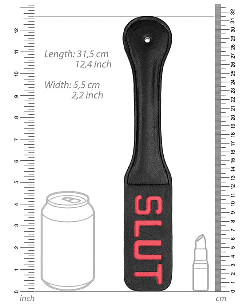 Shots America Shots Ouch Slut Paddle - Black Kink &amp; BDSM