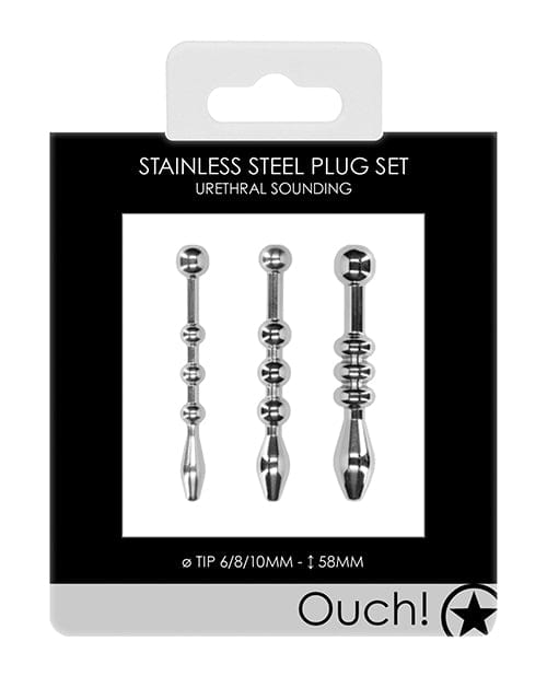 Shots America Shots Ouch Urethral Sounding Metal Plug Set Kink &amp; BDSM