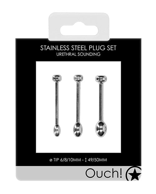 Shots America Shots Ouch Urethral Sounding Metal Plug Set Kink &amp; BDSM