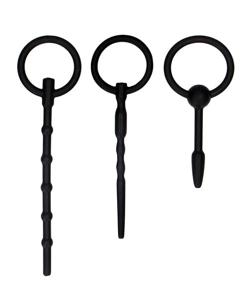Shots America Shots Ouch Urethral Sounding Plug Set - Black Kink &amp; BDSM