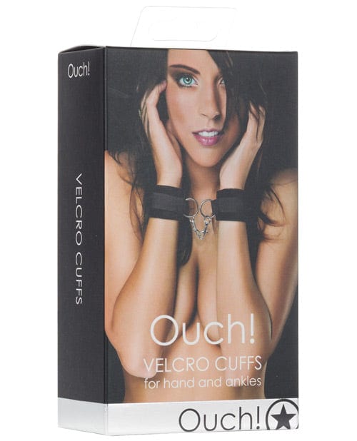 Shots America Shots Ouch Velcro Hand-Ankle Cuffs - Black Kink & BDSM