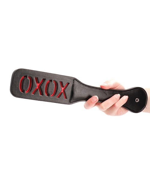 Shots America Shots Ouch XOXO Paddle - Black Kink &amp; BDSM