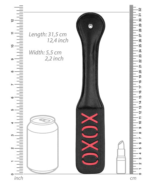 Shots America Shots Ouch XOXO Paddle - Black Kink &amp; BDSM