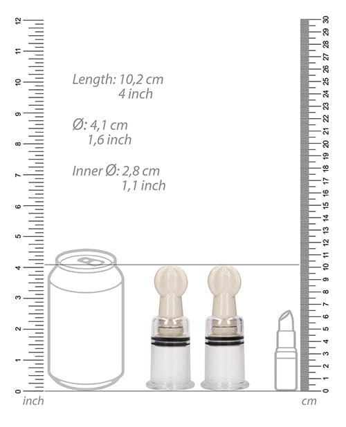 Shots America Shots Pumped Nipple Suction Set - Medium Clear Kink &amp; BDSM