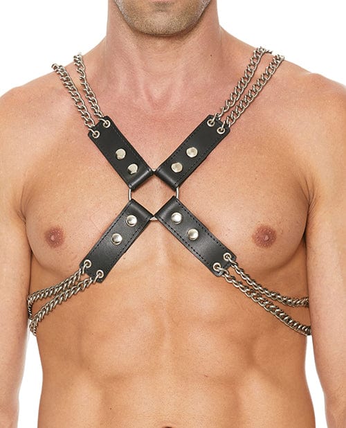 Shots America Shots Uomo Chain &amp; Chain Harness - Black Kink &amp; BDSM