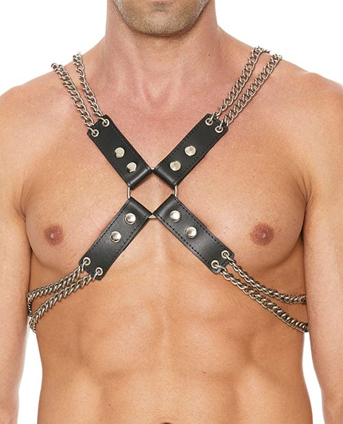 Shots America Shots Uomo Chain & Chain Harness - Black Kink & BDSM