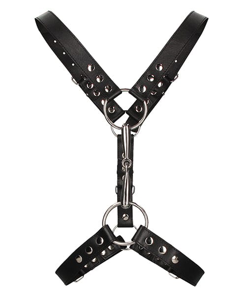Shots Uomo Men's Harness with Metal Bit - Black