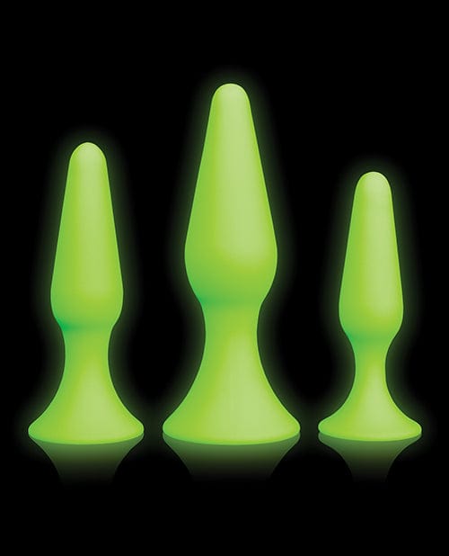 Shots America LLC Shots Ouch Butt Plug Set - Glow In The Dark Anal Toys