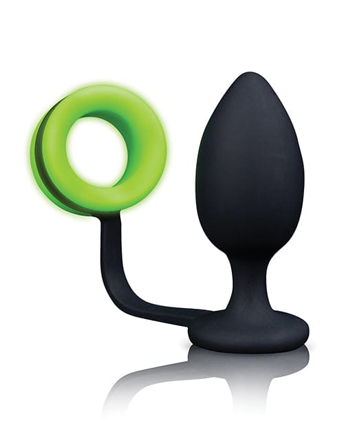 Shots America LLC Shots Ouch Butt Plug W/cock Ring - Glow In The Dark Anal Toys