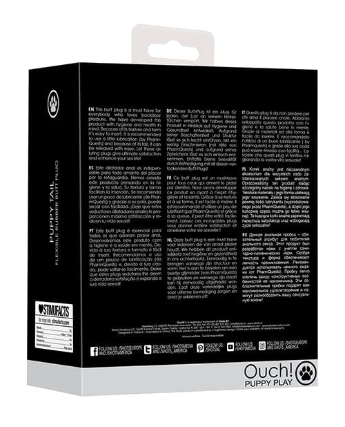 Shots America LLC Shots Ouch Puppy Play Tail Butt Plug - Black Anal Toys