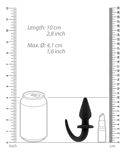 Shots America LLC Shots Ouch Puppy Play Tail Butt Plug - Black Anal Toys