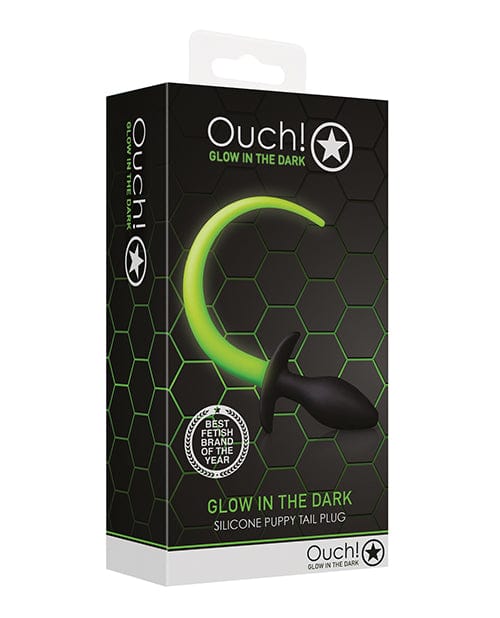 Shots America LLC Shots Ouch Puppy Tail Plug - Glow In The Dark Anal Toys