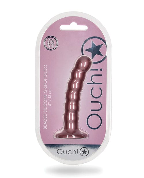Shots America LLC Shots Ouch 5" Beaded G-spot Dildo Rose Gold Dildos