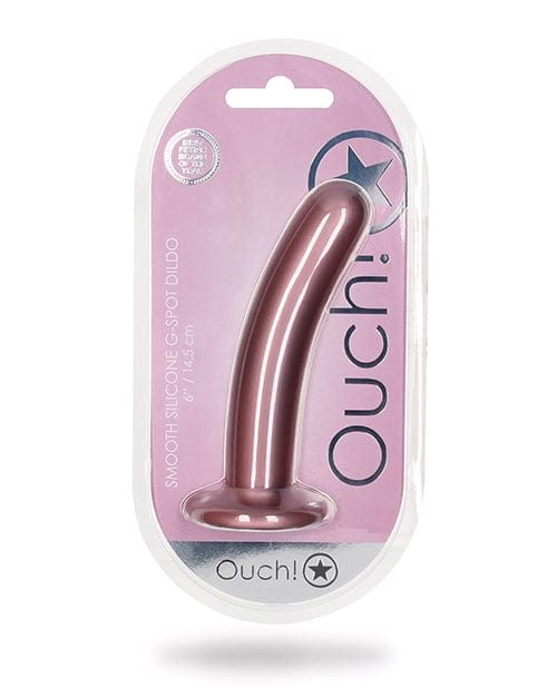 Shots America LLC Shots Ouch 6" Smooth G-spot Dildo Rose Gold Dildos