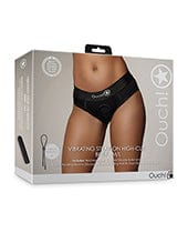 Shots America LLC Shots Ouch Vibrating Strap On High-cut Brief - Black Medium/Large Dildos