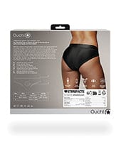 Shots America LLC Shots Ouch Vibrating Strap On Hipster - Black Dildos