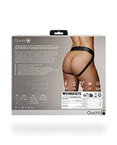 Shots America LLC Shots Ouch Vibrating Strap On Panty Harness W/open Back - Black Dildos
