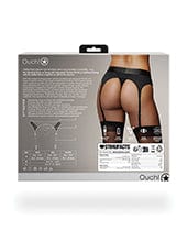 Shots America LLC Shots Ouch Vibrating Strap On Thong W/adjustable Garters - Black Dildos
