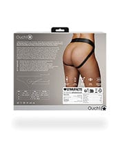 Shots America LLC Shots Ouch Vibrating Strap On Thong W/removable Rear Straps - Black Dildos