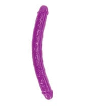 Shots America LLC Shots Realrock 15" Double Dong Glow In The Dark Neon Purple Dildos