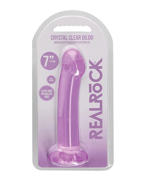 Shots America LLC Shots Realrock Crystal Clear 7" Dildo Purple Dildos