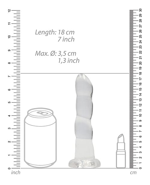 Shots America LLC Shots Realrock Crystal Clear 7" Dildo  - Transparent Dildos