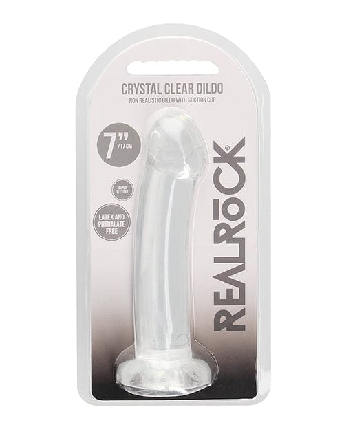 Shots America LLC Shots Realrock Crystal Clear 7" Dildo Transparent Dildos