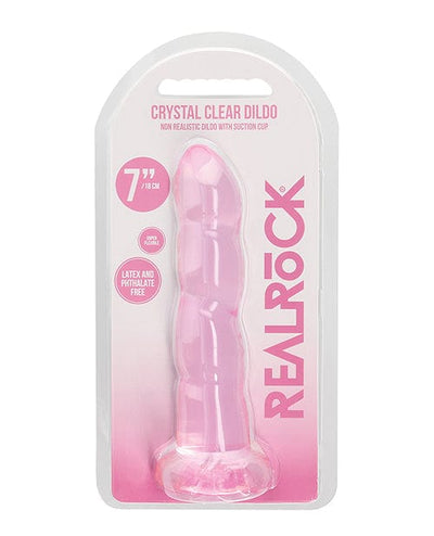 Shots America LLC Shots Realrock Crystal Clear Non Realistic 7" Dildo  - Pink Dildos