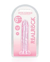 Shots America LLC Shots Realrock Crystal Clear Straight Dildo W/suction Cup Pink / 6" Dildos