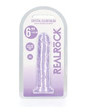Shots America LLC Shots Realrock Crystal Clear Straight Dildo W/suction Cup Purple / 6" Dildos
