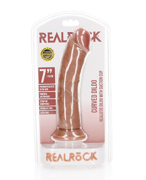 Shots America LLC Shots Realrock Realistic 7" Curved Dildo Tan Dildos