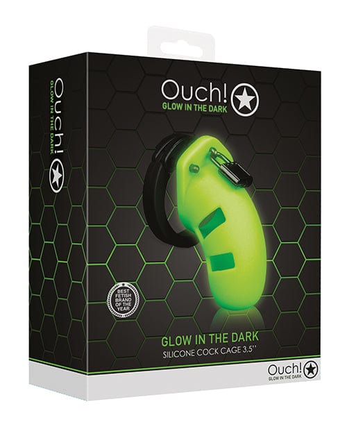 Shots America LLC Shots Ouch 3.5" Model 20 Cock Cage - Glow In The Dark Kink & BDSM