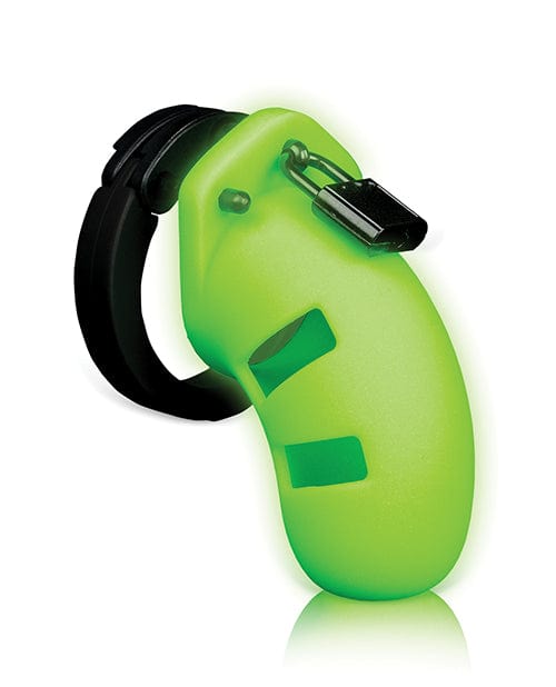 Shots Ouch 3.5 Inch Model 20 Cock Cage - Glow In The Dark