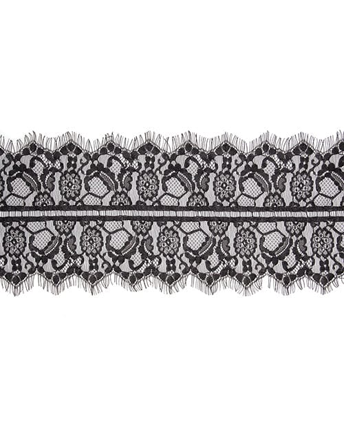 Shots America LLC Shots Ouch Black &amp; White Lace Mask W-elastic Straps - Black Kink &amp; BDSM