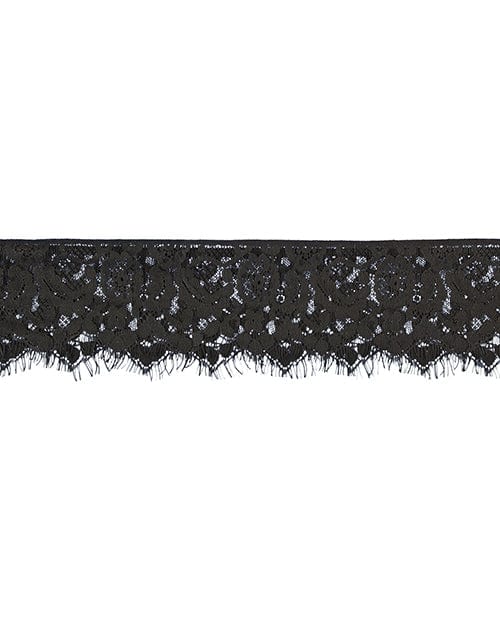 Shots America LLC Shots Ouch Black &amp; White Lace Mask W-elastic Straps - Black Kink &amp; BDSM