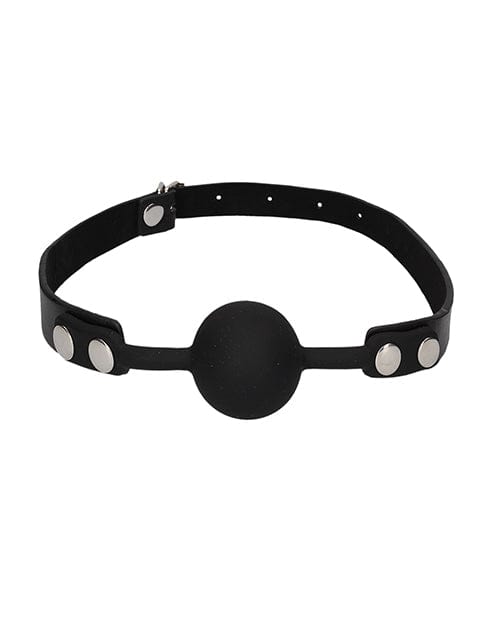 Shots America LLC Shots Ouch Black &amp; White Silicone Ball Gag - Black Kink &amp; BDSM
