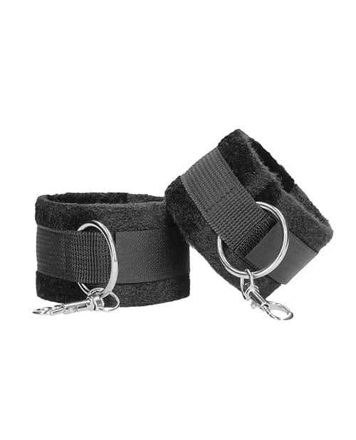 Shots America LLC Shots Ouch Black &amp; White Velcro Hand-ankle Cuffs - Black Kink &amp; BDSM
